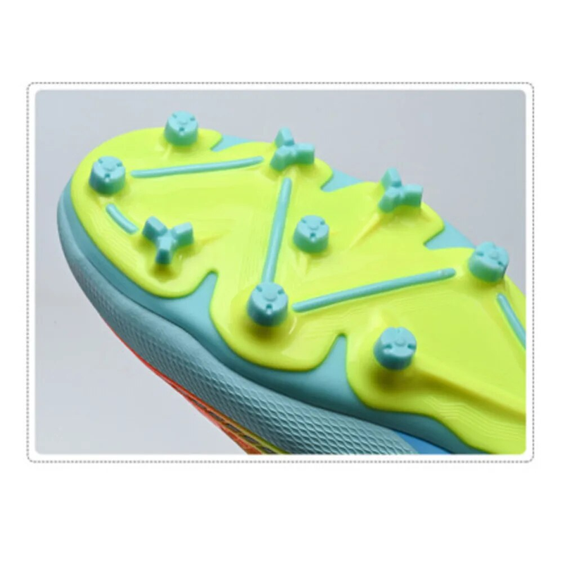 2024 Neue Fußball-High-Top-TF Shattered Artificial Lawn AG Nagelleder-Fußtrainingsschuhe für Jungen und Mädchen_voghion.com