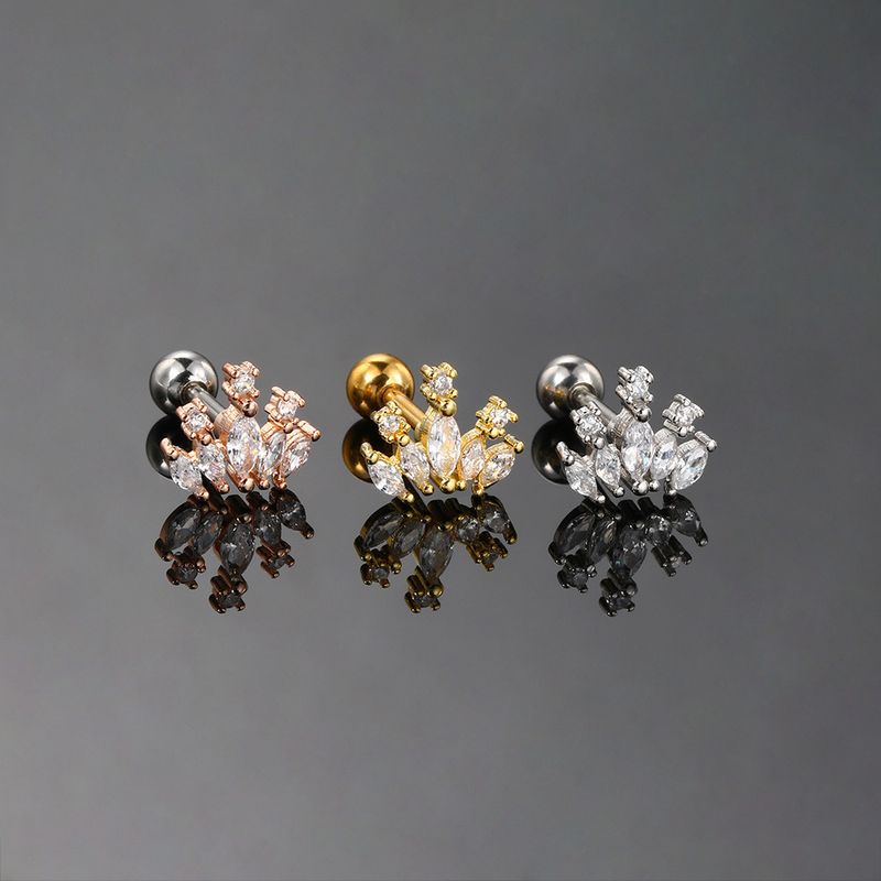 Unisex heißer Stil Zirkon Mikro eingelegt Ohr Knochen Ohrstecker für Frauen Edelstahl Gewinde Kugel Ohrstecker Knorpel Piercing Ohrringe_voghion.com