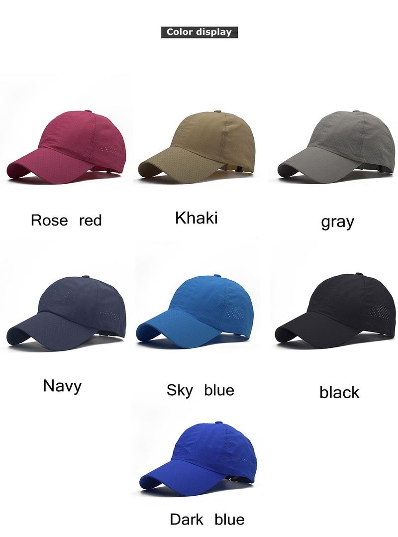 Pălărie de baseball cu limbă de rață pentru bărbați și femei, cu uscare rapidă, respirabilă, cu uscare rapidă, cu placă de baseball, culoare solidă, Street Dance, Hip Hop_voghion.com