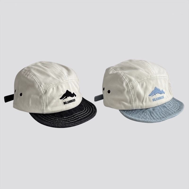 American style short small mountain duck tongue Amikaki brimmed baseball women, summer soft top work hat for trendy men_voghion.com