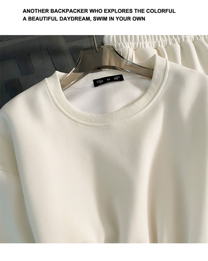 Ny casual genser med vide benbukser i to deler, moteriktig sportsdress for kvinner_voghion.com