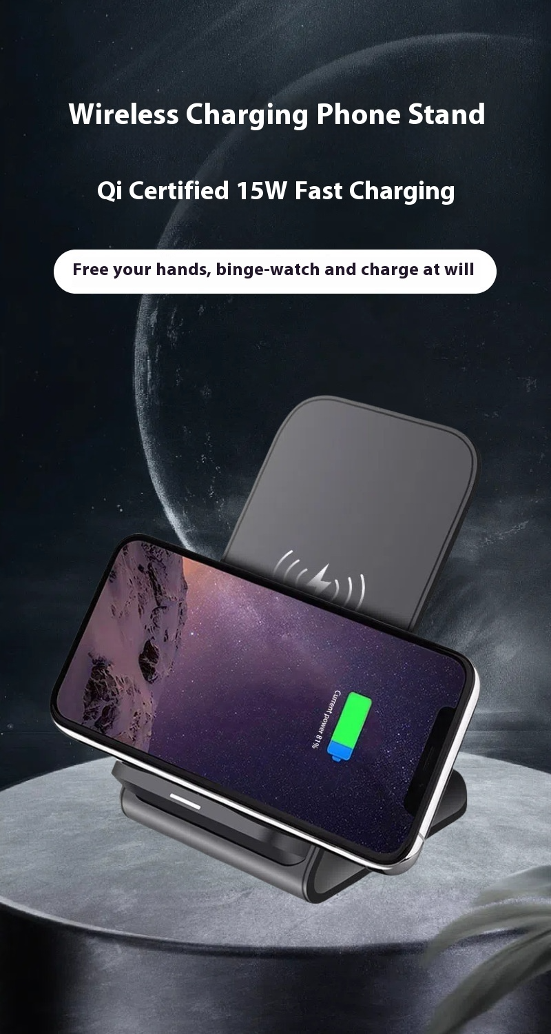 Chargeur sans fil Qi 15 W/50 W pour iPhone 17/16/15/15 Pro/15 Pro Max/14/13/12/11/Samsung S24/S23/S22/S9, station de charge rapide_voghion.com