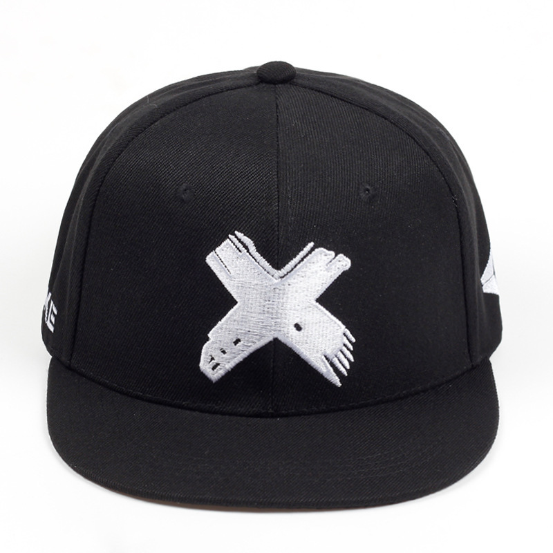 Men's Casual Baseball Cap Women's Outdoor Sun Protection Visor Adjustable Embroidered Letter X Flat Brim Hat_voghion.com