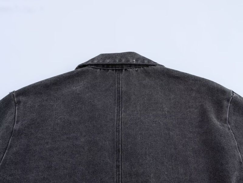 Women's Clothing Street Fashion Straight Pants Suit Tops Denim Casual Wear_voghion.com