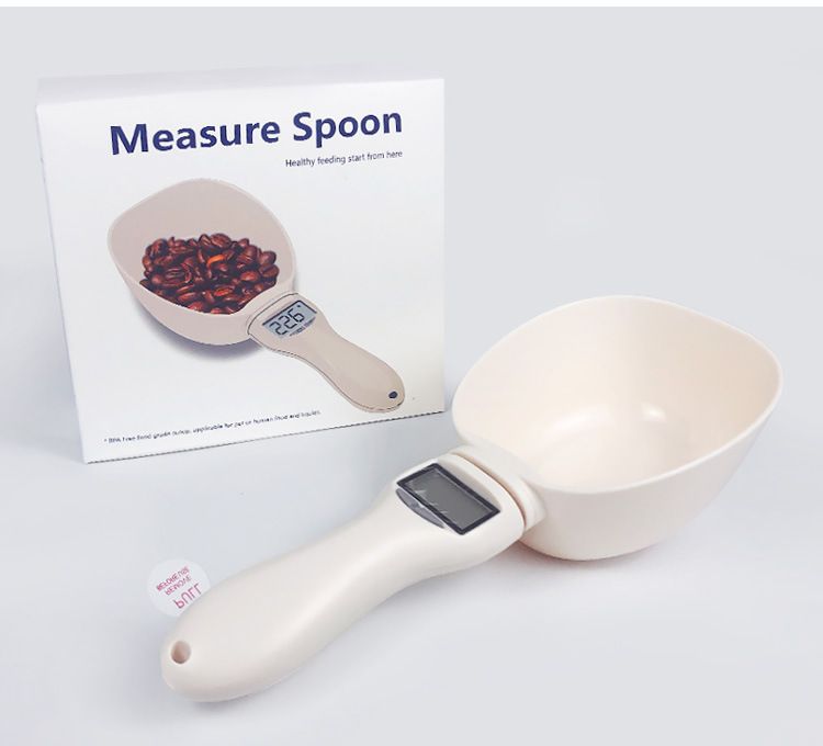 Pet Cat Automatic Weighing Measuring Dog Plastic Spoon, Food Shovel For Cats And Dogs_voghion.com