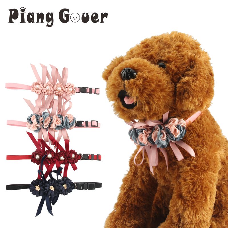 Floral Collar For Dogs Piang Gouer XS/S/M/L_voghion.com