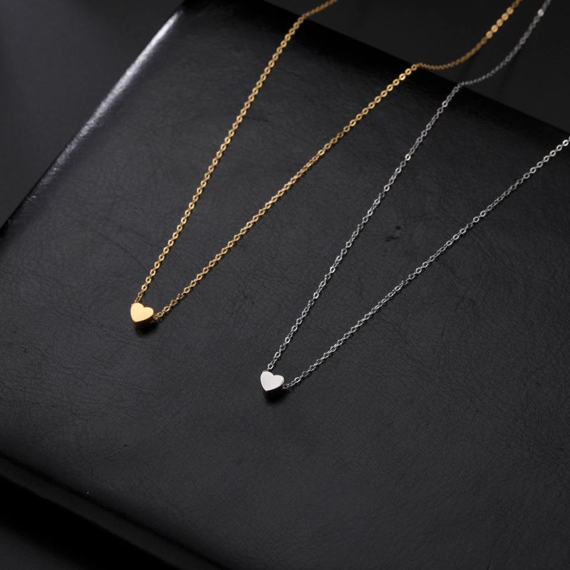 Collar con colgante de corazón negro Skyrim Mini de stock listo para usar para mujeres y niñas, gargantilla clásica de acero inoxidable, cadenas para el cuello, joyería de moda 2024_voghion.com