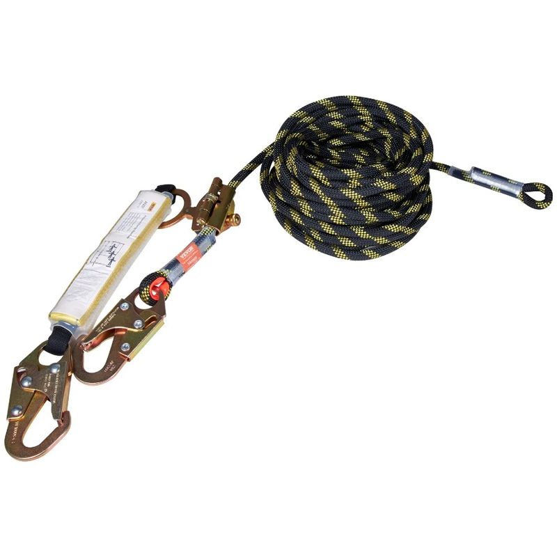 Sna Fall Tension Vertical 50' 30 Polyester X Assembly Protection KN Roofing With 0.55'' Rope Breaking Rope Lifeline With Steel_voghion.com