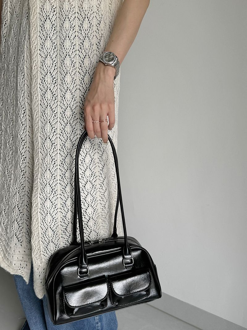 Nova bolsa de boliche coreana nicho axila grande capacidade pequeno bolso design bolsa para mulheres_voghion.com