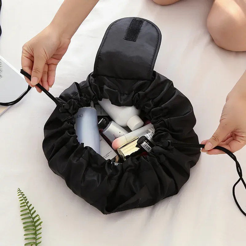 Wasserdichte Make-up-Tasche mit Kordelzug für die Aufbewahrung von Reise-Toilettenartikeln für Damen_voghion.com
