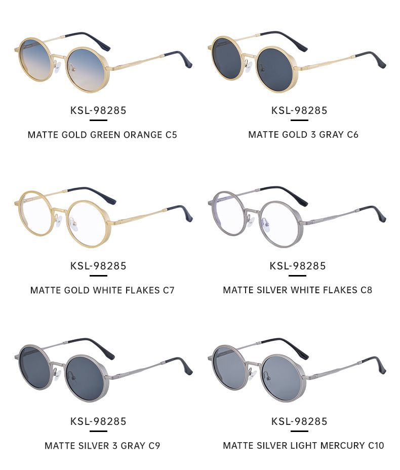 Neue Mode Runde Rahmen Sonnenbrillen Für Männer Retro High-End Sonnenbrillen Männer_voghion.com