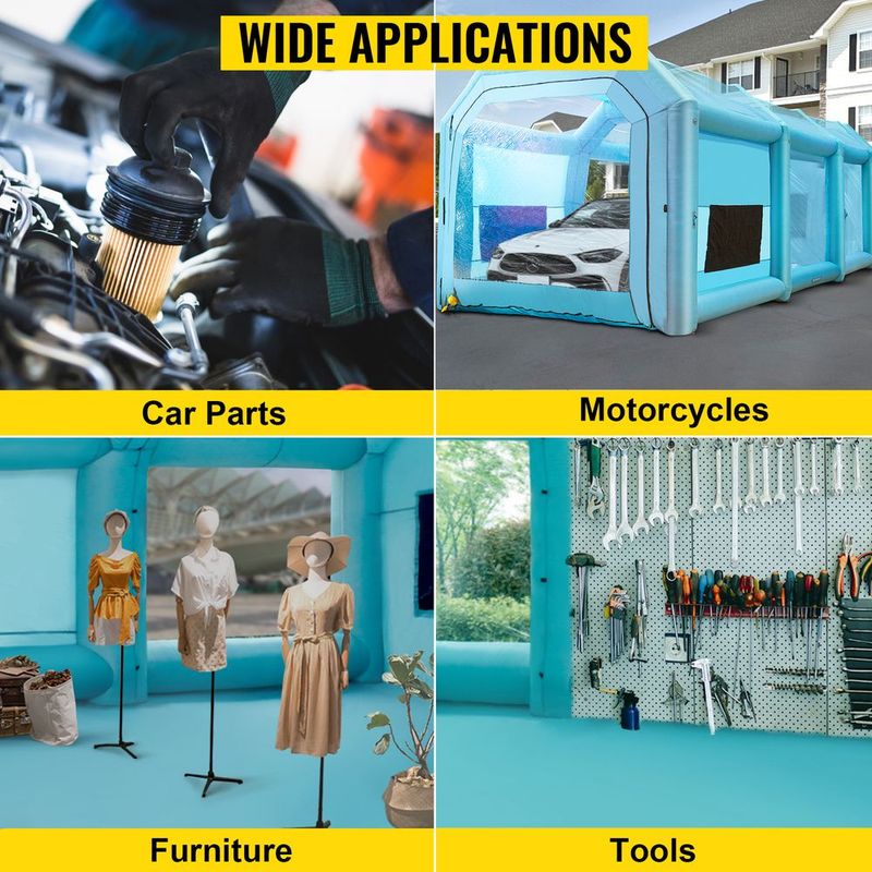 VEVOR 39.4x16.4x13.1ft Inflatable Spray Booth Custom Tent Paint Booth Inflatable_voghion.com