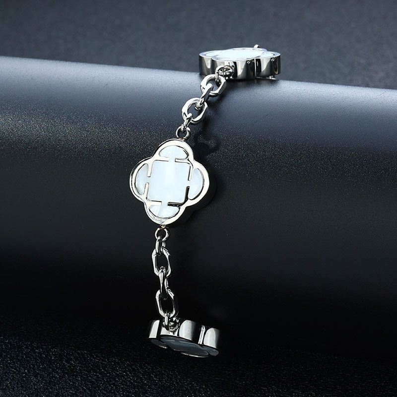 Women's Jewelry Four Leaf Clover Titanium Steel Bracelet Jewelry Simple Five Flower Chain Stainless Steel Hand Jewelry_voghion.com