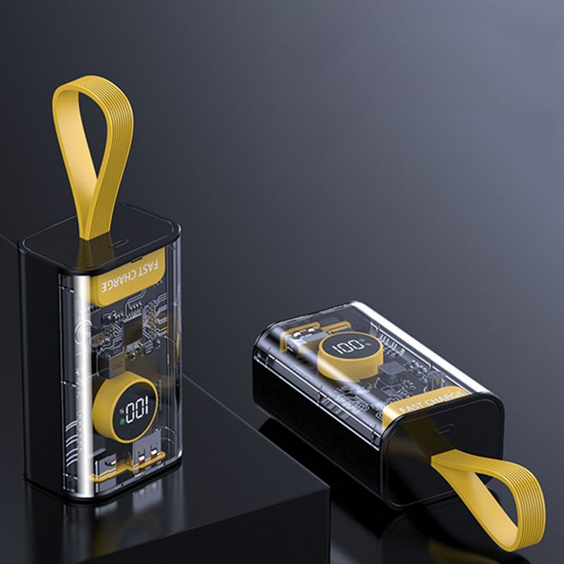 21700 Batterieladegerät DIY Transparent Bank Shell PD 22,5 W Schnellladung 10000 mAh Polymer Mobile Stromversorgungsgehäuse_voghion.com