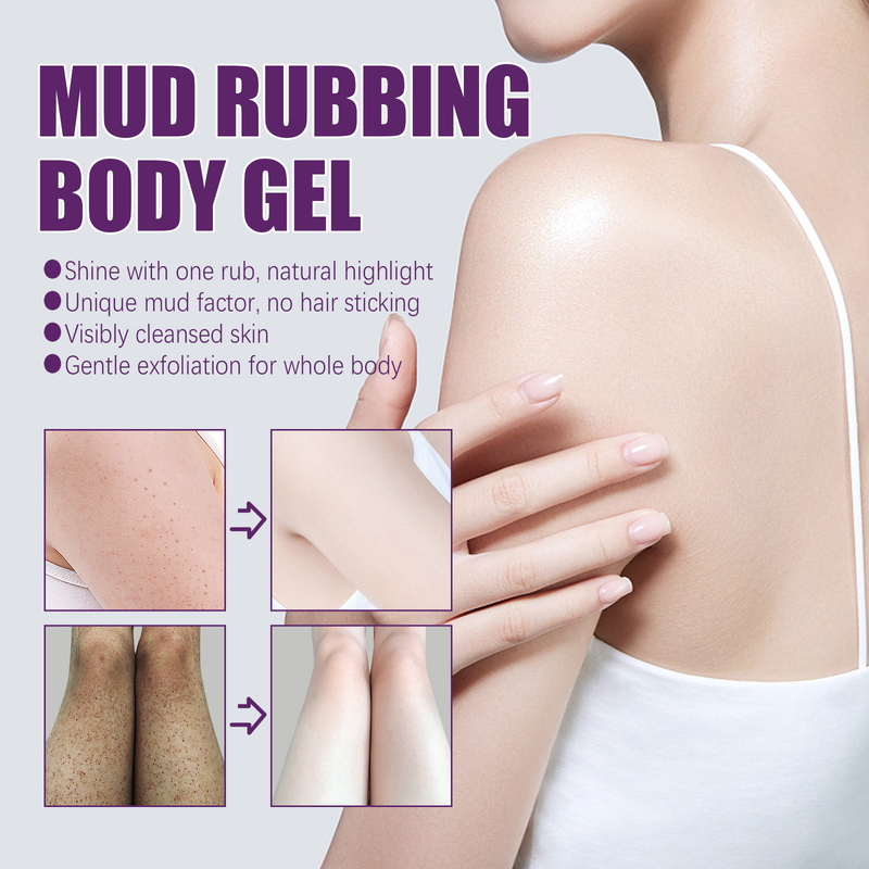 EELHOE Body Exfoliating gel Refreshes and Gently Cleans Back Acne Scrub to Improve Dark Bath Towels_voghion.com