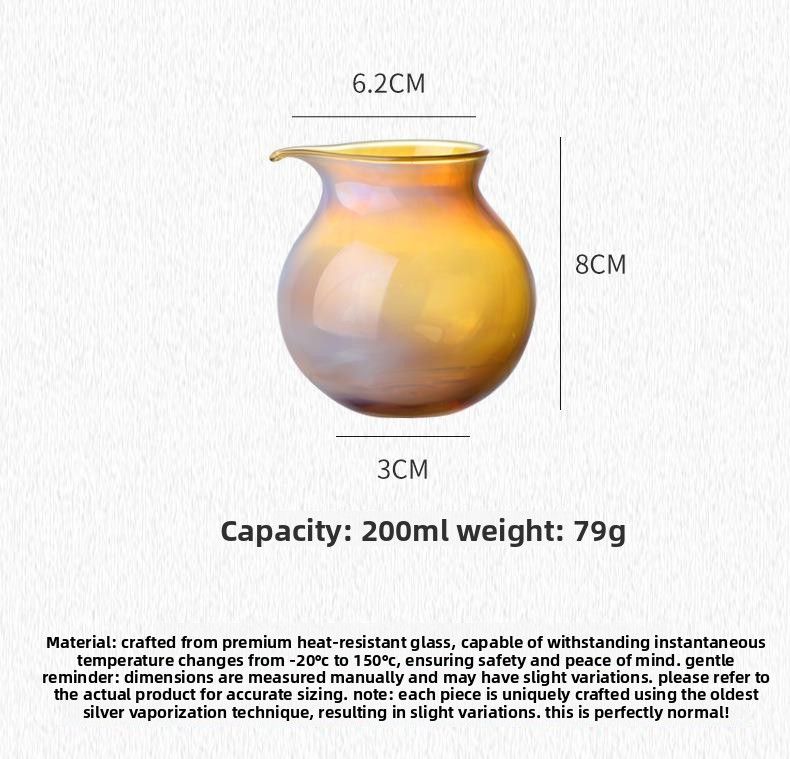 Handmade High Borosilie Glass Teapot Fair Cup Tea Ceremony Accories Tea Ocean Distributor Small Red For Dining Utensils_voghion.com