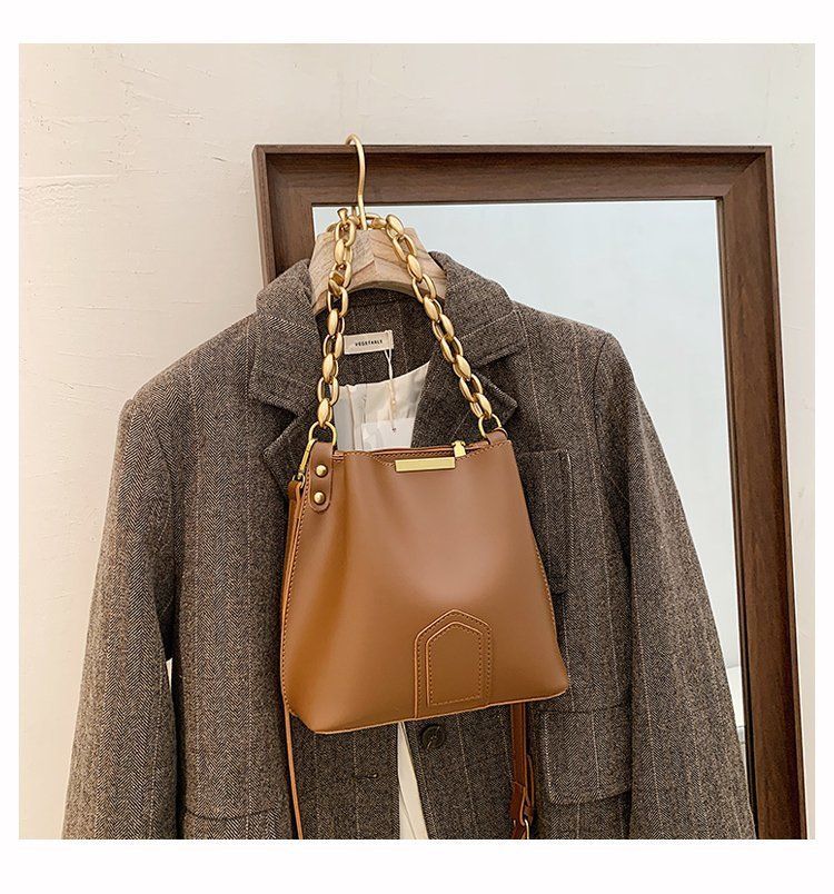 Damska torba na ramię, modna, łańcuszkowa, przenośna torba na ramię, tekstura, styl zachodni, torba typu crossbody, jednoczęściowa, z wysyłką dropshippingową_voghion.com