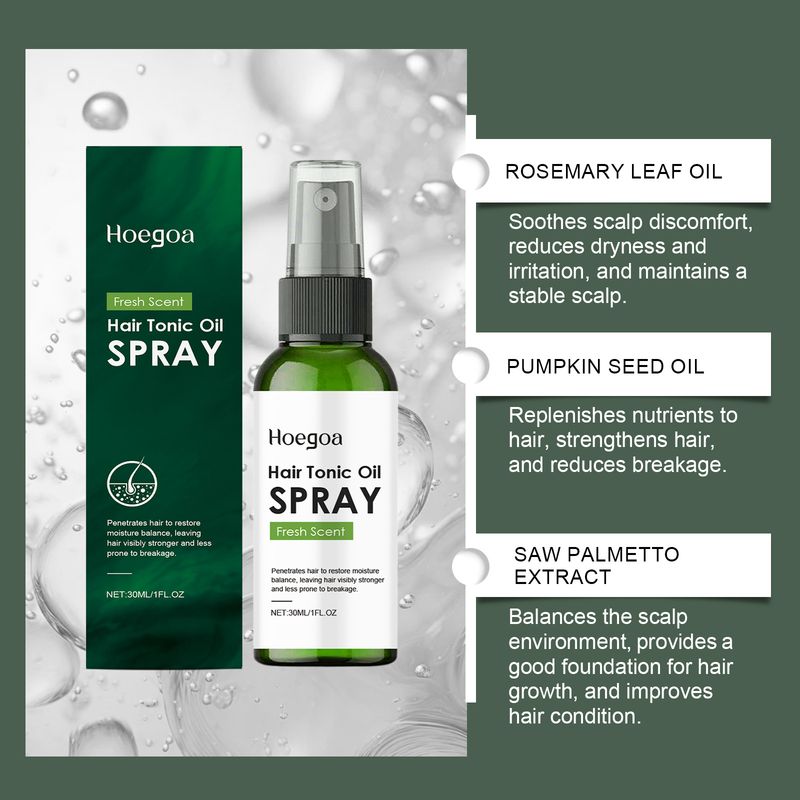 Hoegoa Essential Oil Moisturizes Cares For Scalp, Hydrates And Strengthens Hair, Silky Smooth Hair Care Spray_voghion.com