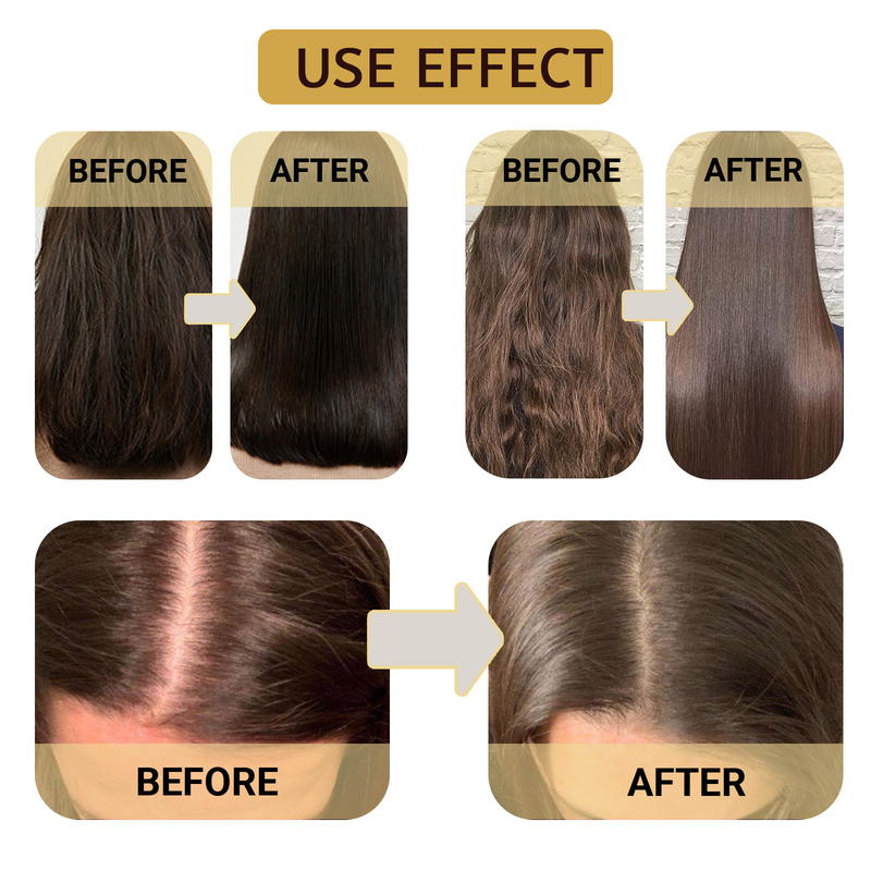 Le masque réparateur Hoegoa répare les cheveux secs, furieux, bifurqués, nœuds, améliore la teinture permanente, hydrate et lisse les cheveux_voghion.com