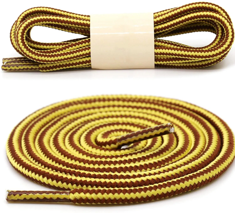 1 paio 18 colori a righe doppio colore lacci per scarpe rotondi scarpe da ginnastica per esterni lacci in cotone stivali lacci per scarpe 70 cm 90 cm 120 cm_voghion.com