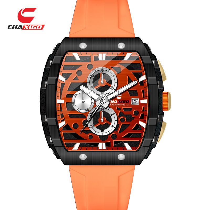CHAXIGO Fashion cu trei mâini și șase ochi Calendar de nișă Versatile cu cuarț mișcare Trendy Men's Watch_voghion.com