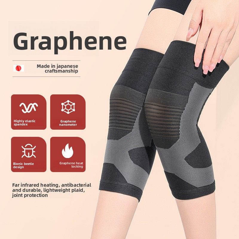 Graphene Warm Autumn Winter Air-conditioned Room Cold-proof Anti-slip Japanese Windproof Self-heating Knee Pads Old Cold_voghion.com