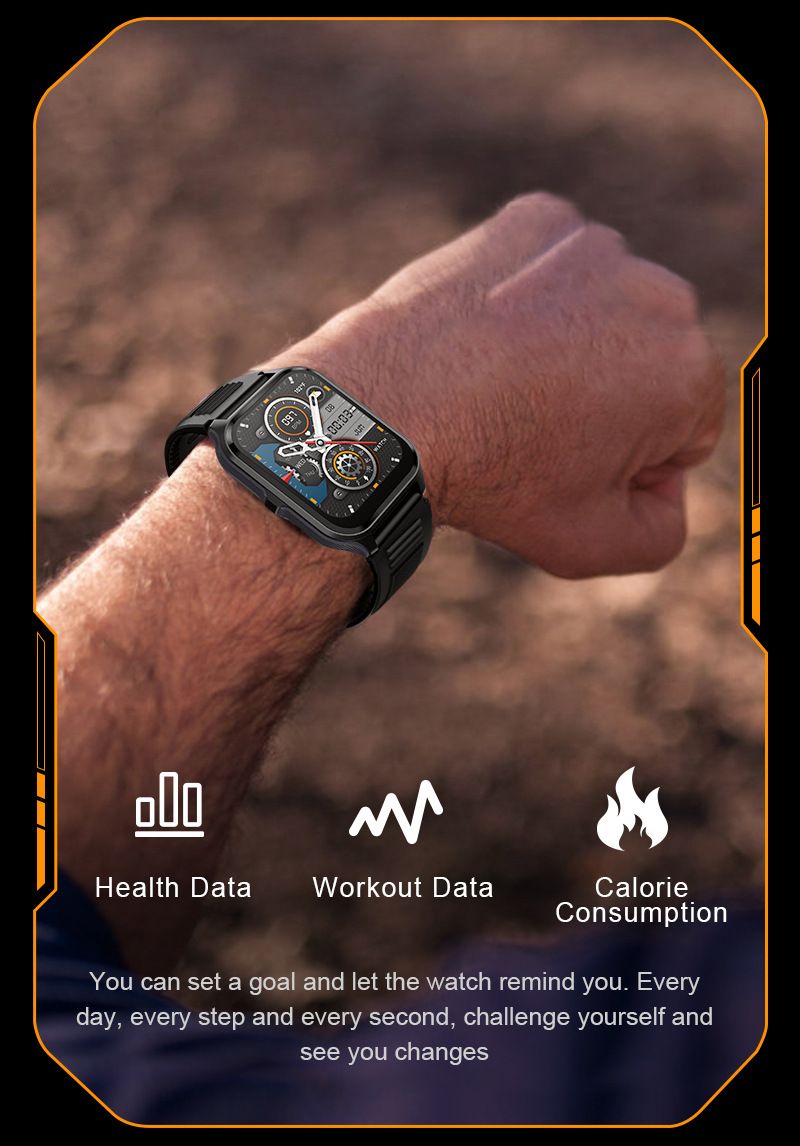 P73 Smart Watch Waterproof Sports Three Anti-heart Rate Meter Step Blood Pressure Monitoring Information Push Display_voghion.com