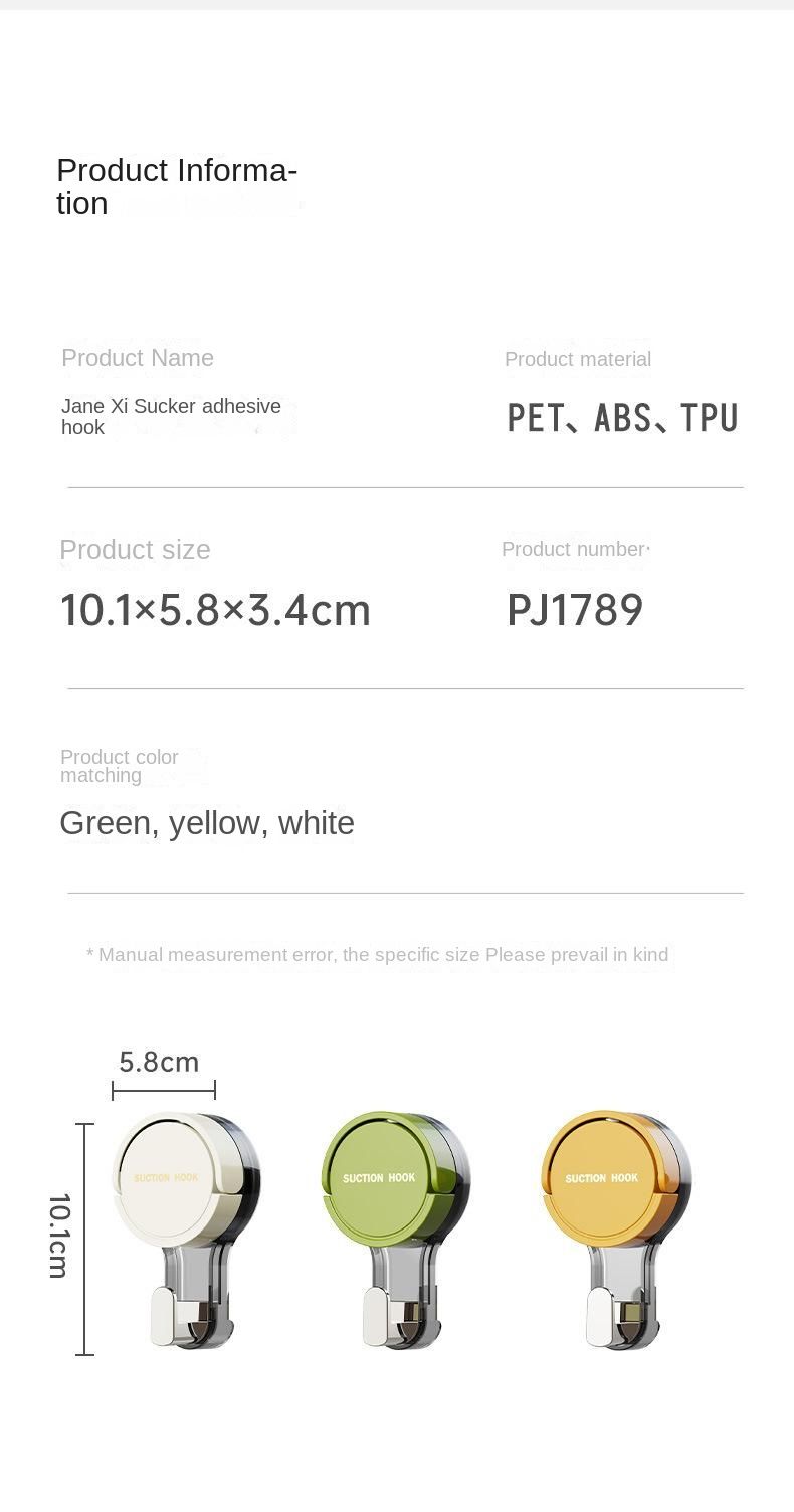 Suction Hooks Strong Vacuum Power Traceless No-Drilling Adhesive Hooks For Home Bathroom Kitchen Door Back And Toilet Area_voghion.com