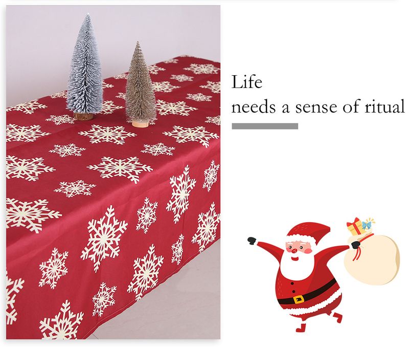 Home & Garden New Christmas Decorations Christmas Polyester Snowflake Tablecloth Christmas Table Decorations Anti-fouling Tablecloth_voghion.com