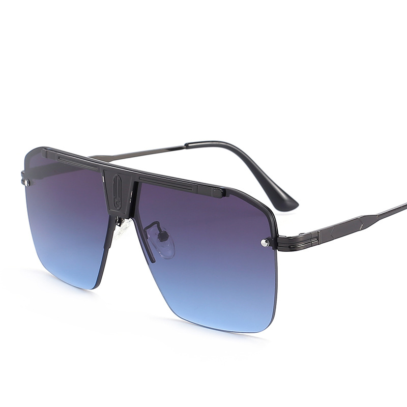 Henkilökohtaiset eurooppalais- ja amerikkalaistyyliset metalliliitokset yksiosaiset kaltevuusosaiset miesten aurinkolasit_voghion.com