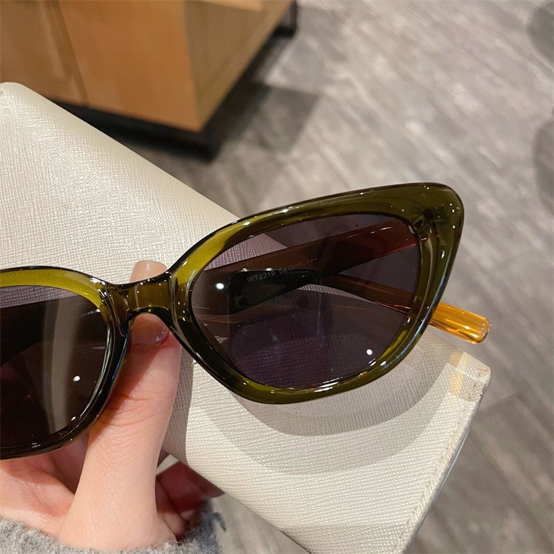 Green Same Style GM Cat Eye Small Frame Myopia For Women With Bare Skin, Thin Face, Anti UV Polarized_voghion.com