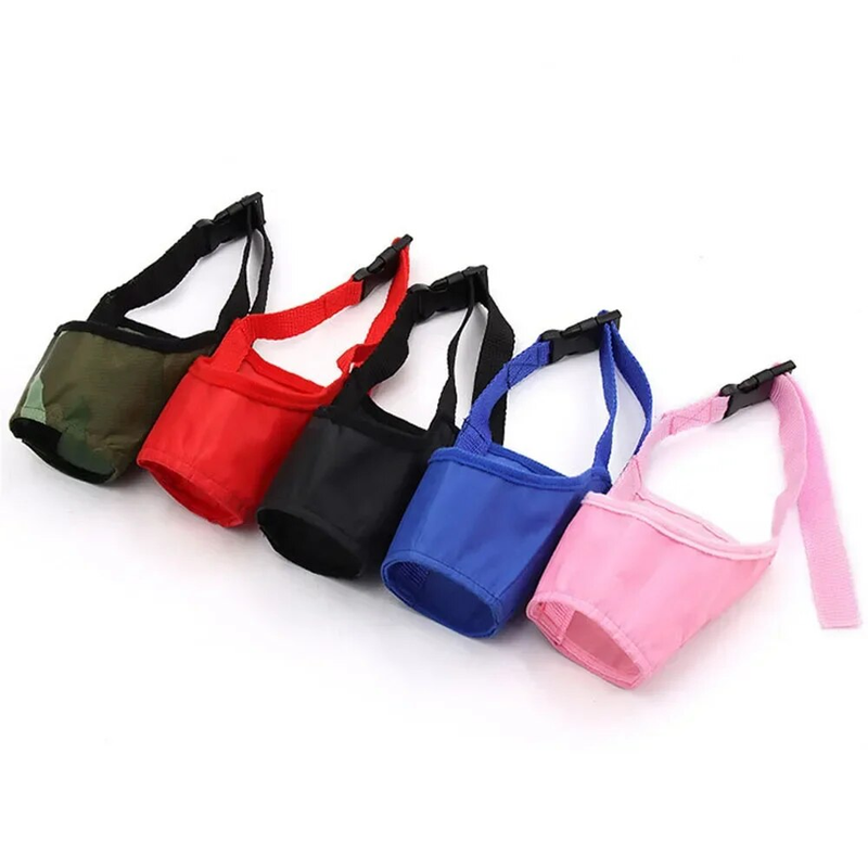 Durable Nylon Adjustable Breathable Muzzle For Dogs Anti Biting Chewing Dog Mouth Mask Pet Training Accessories_voghion.com