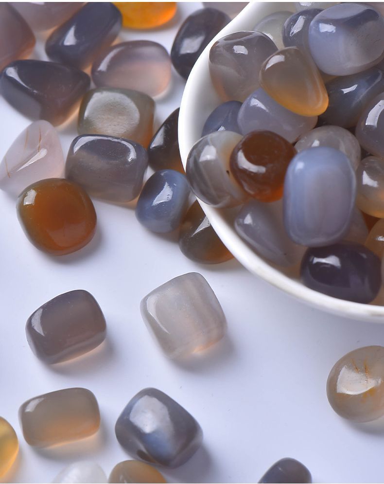 Natürlicher Ozeangrauer Achat Roher Regen Blume Sukkulente Pflanzenoberfläche Fischtank Aquascaping Stein Kiesel Chalcedon_voghion.com