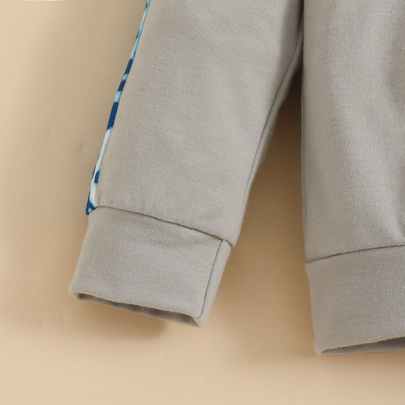 Babytøjz baby hættetrøje med bogstavtryk sweater lomme pullover bukser jakkesæt kvindelig skat todelt sæt_voghion.com