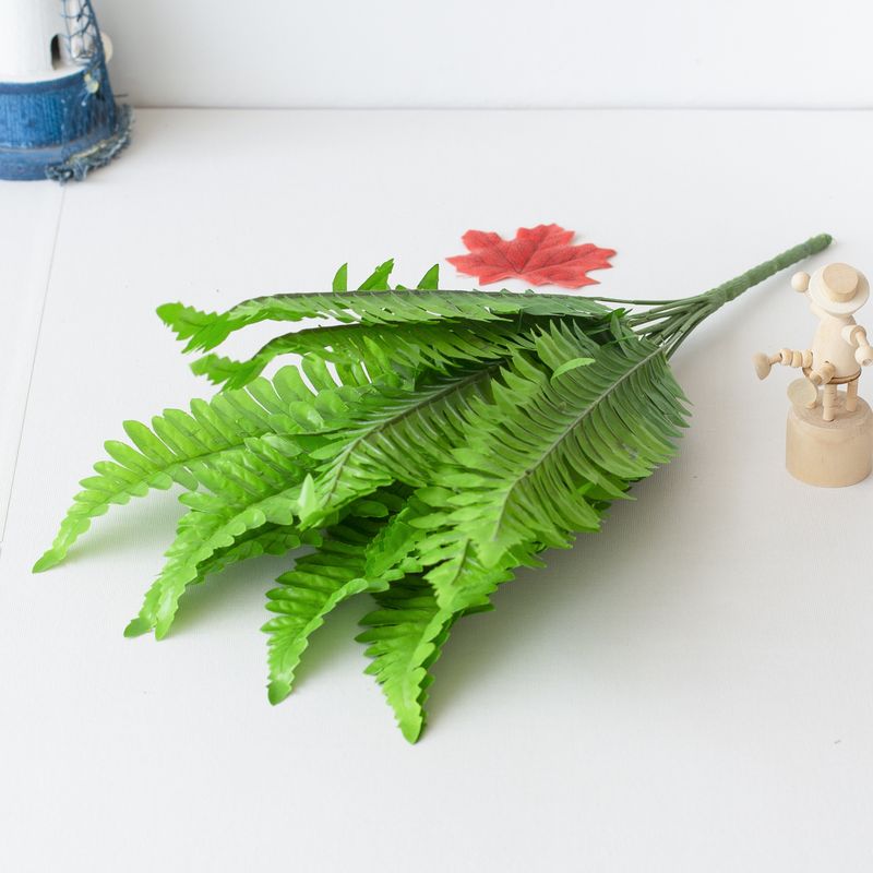 Artificial flowers and green plants potted flowers and green leaves plant wall decoration simulation fern leaves 18 large Persian leaves_voghion.com
