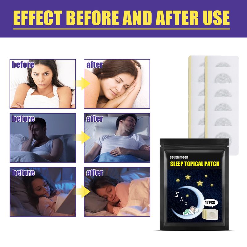 South Moon 12pcs Sleep Patch Home Gentle Care To Improve Sleep Quality Daily Body Care Patch_voghion.com
