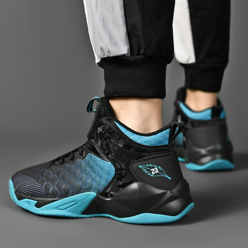 NIOHE Męskie codzienne wysokie buty do koszykówki na zewnątrz, cztery pory roku, praktyczne, profesjonalne buty sportowe_voghion.com