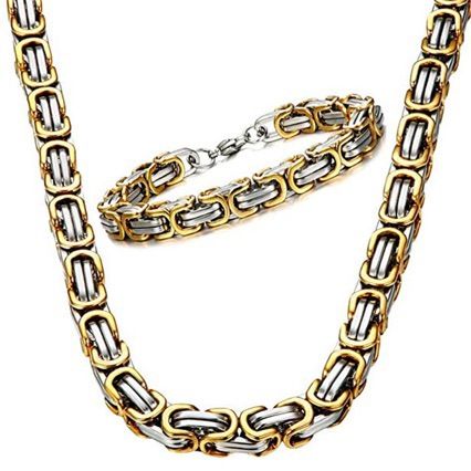 Hot Selling Gold Hip-Hop Titanium Steel Cuban Necklace Sweater Chain For Men_voghion.com