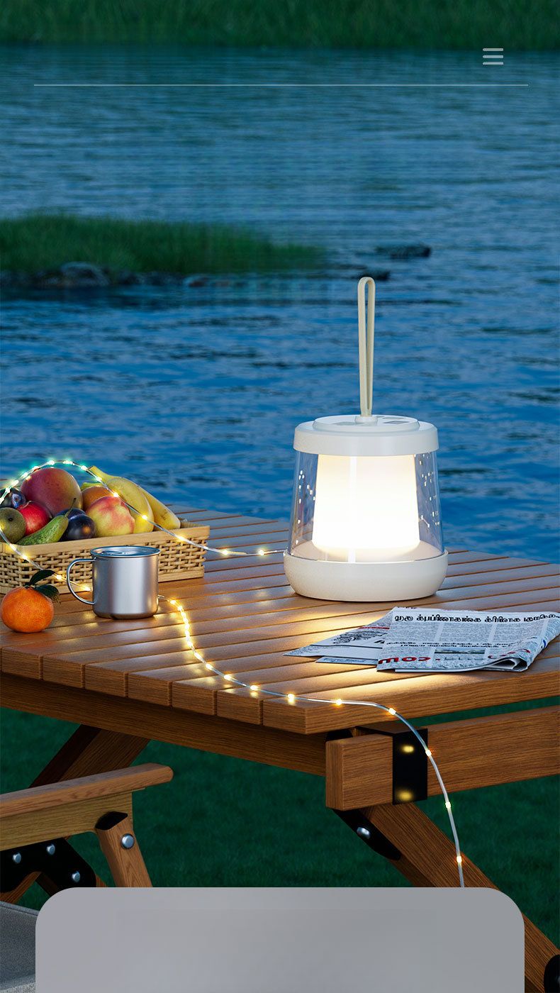 Nuova illuminazione da campeggio per esterni, luce portatile impermeabile ad alta durata della batteria_voghion.com