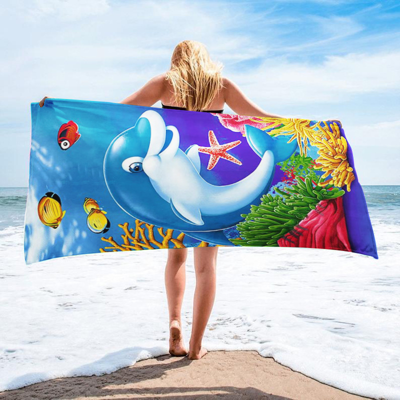 Bedrucktes Surfhandtuch, Strandtuch aus ultrafeinen Fasern, saugfähiges Strandtuch für Erwachsene_voghion.com