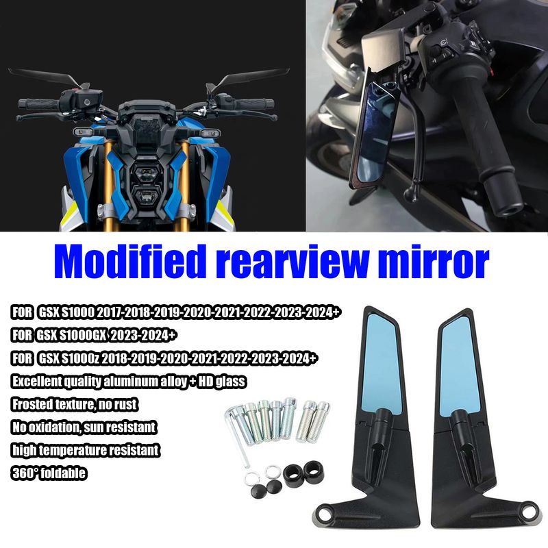 FOR GSX S1000 GSX S1000GX GSX S1000z 2017-2024+Motorcycle Mirror Wind Wing side Rearview Reversing mirror Motorcycle Accessories_voghion.com