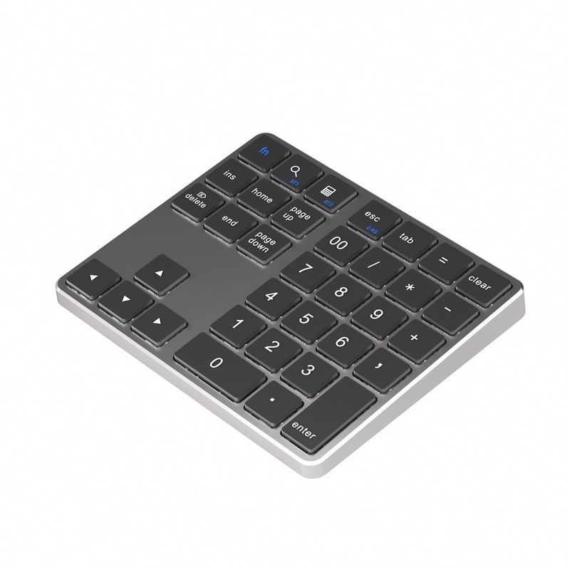 35 Keys Dual Bluetooth Number 2.4G Wireless Pad Thin Rechargeable Keypad For PC IOS Android Windows Digital Keyboard_voghion.com