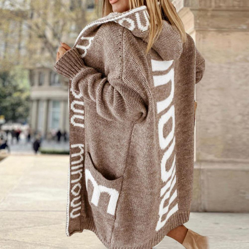 Pullover-Mantel, schicker, kältebeständiger, lockerer Streetwear-Pullover, Cardigan-Pullover-Mantel_voghion.com