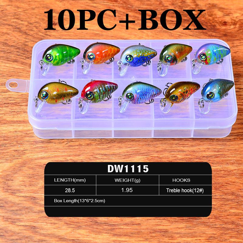 Lure Rockfish 10 Pieces Popper Fishing Bait PP Box Set Multiple Styles_voghion.com