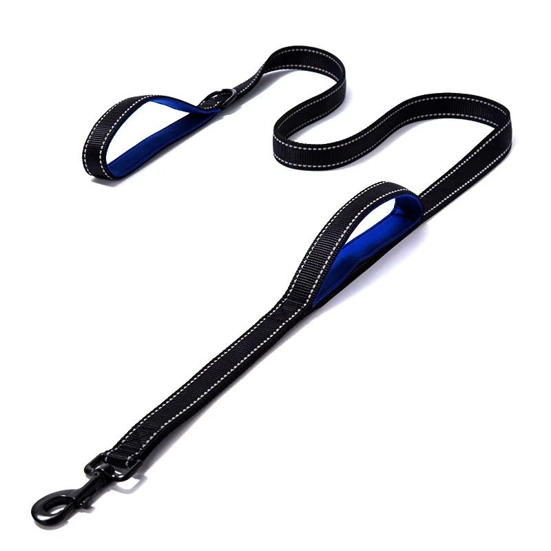 Layer Explosion-Proof Rope Large Reflective Woven Double Handle Dog Leash Anti-Escape Rotating Traction Belt_voghion.com