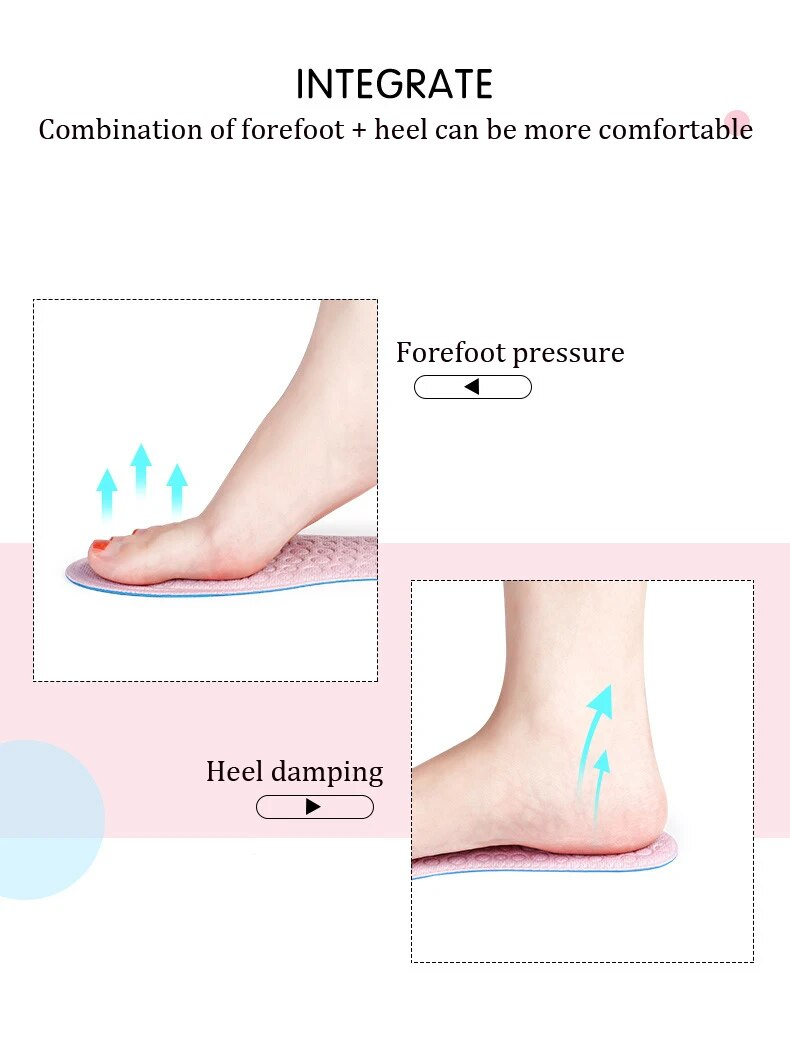 Wkładka podwyższająca EVA Memory Foam Oddychający masaż Komfort dla kobiet Buty Wkładki Wkładka do pielęgnacji stóp Akcesoria_voghion.com