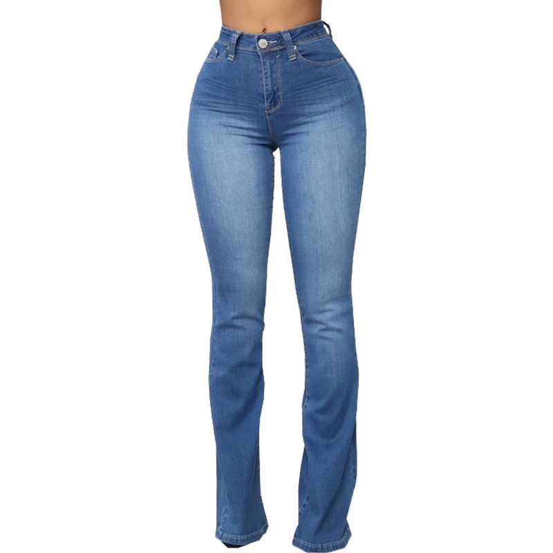 Damkläder Mode Hotsäljande Slim Fit Mångsidig Denim Stretch Bell Byxor Ny stil_voghion.com