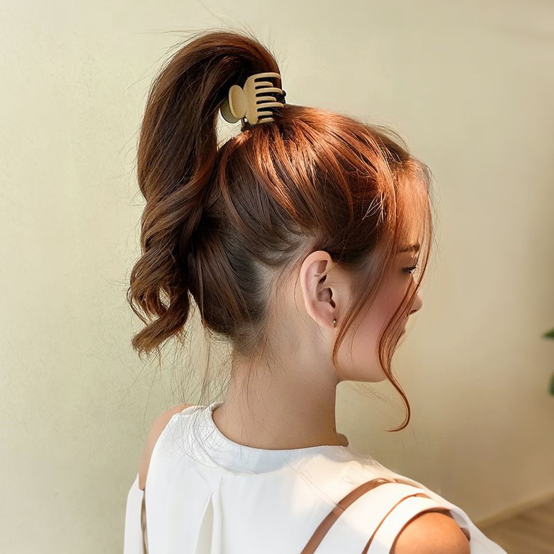 Fermaglio per capelli a forma di artiglio piccolo in stile coreano - Fermaglio a forma di squalo con 4 stecche per la parte posteriore della testa - Accessorio versatile ed elegante per capelli con coda di cavallo alta_voghion.com