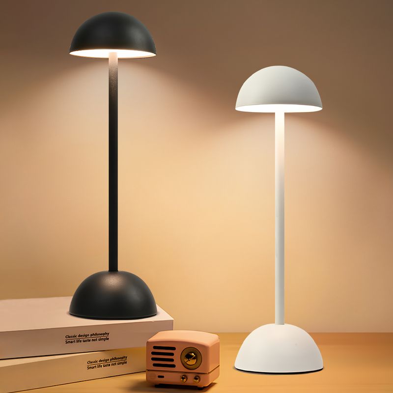 Lampada da scrivania a forma di fungo, ricaricabile, a LED, con dimmer a 3 colori, luce notturna decorativa, illuminazione per camera da letto_voghion.com