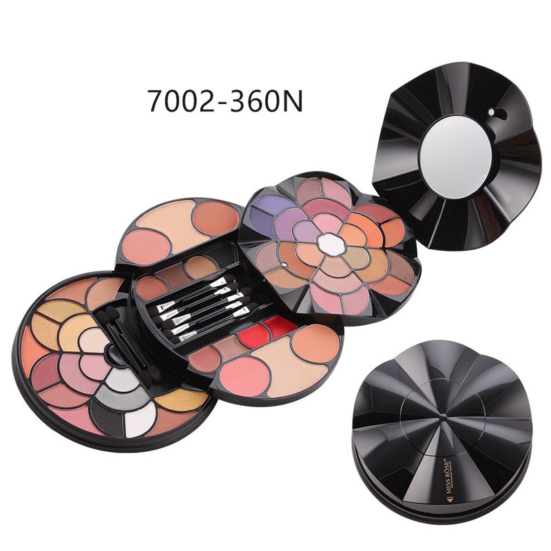 MISS ROSE 57 Color Petal Makeup Palette, 43 Color Eyeshadow, 4 Color Eyebrow Powder, Blush, Lipstick, 2 Color Powder Makeup Box_voghion.com